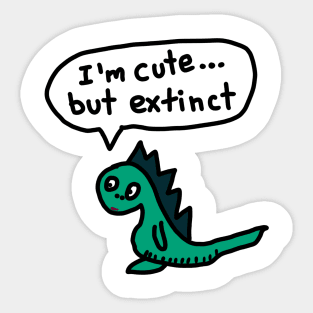 Cute But Extinct Sticker